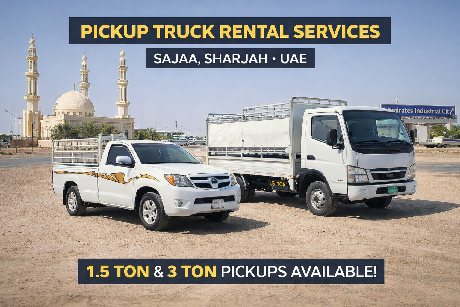 Pickup for rent in Sajaa Sharajh